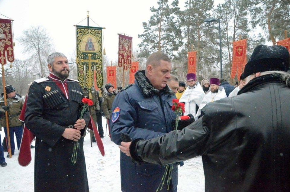 Делегация  Черноморского казачьего войска на мероприятиях, посвященных геноциду казаков в Волгограде