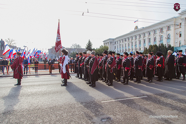  Казаки Крымского ОКО ВКО ЧКВ приняли участие в праздничных мероприятиях, посвящённые воссоединению Крыма с Россией