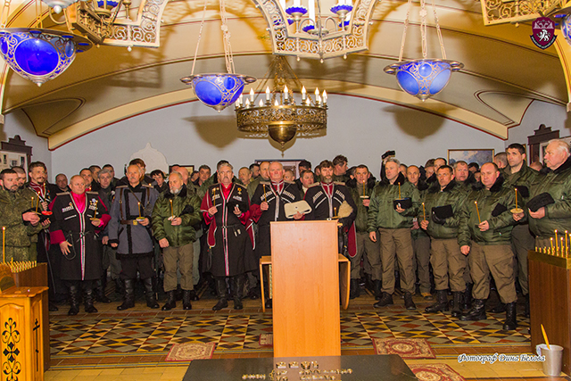 Казаки Черноморского казачьего войска отметили 5-летие создание Народного ополчения и День защитника Отечества  