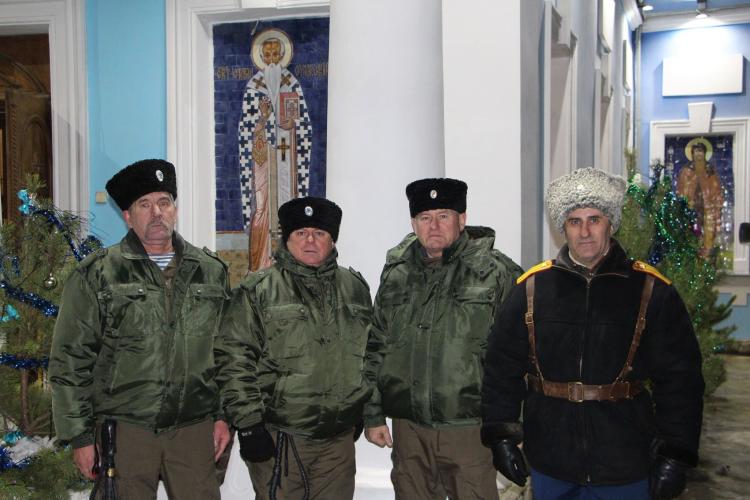 Крымские казаки на Рождественском богослужении