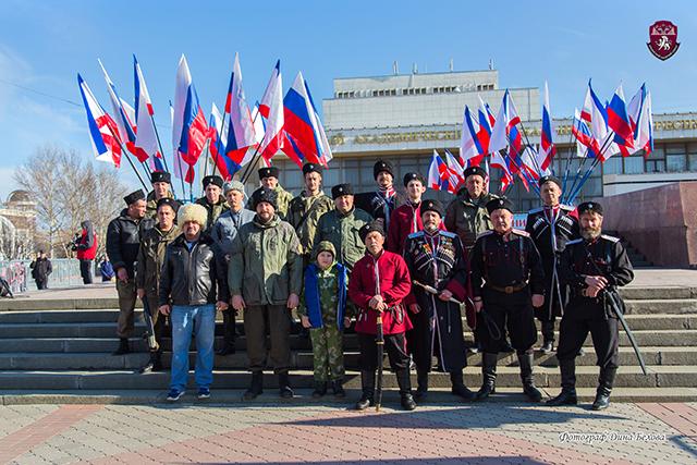Черноморские казаки на празднике Дня защитника Отечества 
