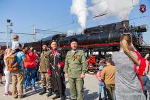 В  Симферополе казаки Крымского ОКО встретили "Поезд Победы"  
