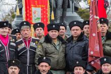 Щёлкинские станичники в Симферополе в день 100-летия геноцида казачьего народа