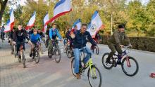 Первомайские казаки приняли участие в велопробеге