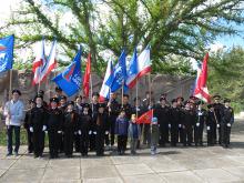 Золотополенские казаки и кадеты приняли участие в торжественном митинге, посвященный 76-й годовщине Победы