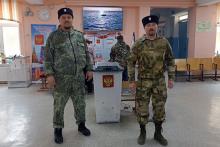 Казаки-черноморцы принимают участие в выборах Президента России
