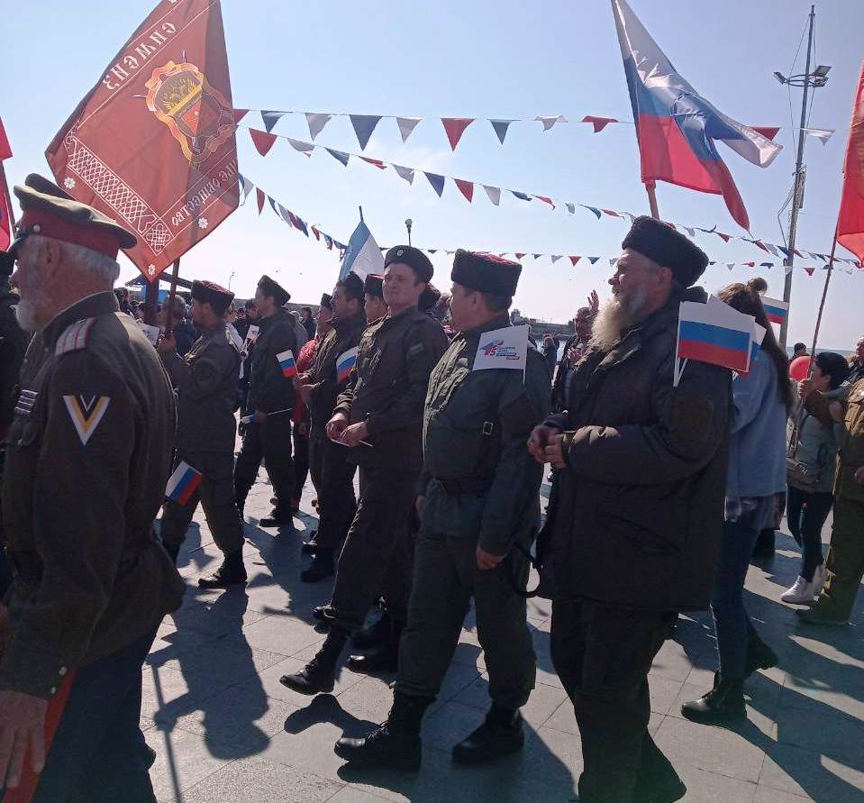 Казаки ХКО «Симеиз» приняли участие в праздновании 5-ти летия Крымской весны
