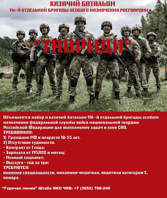  Тактическая подготовка черноморцев казачьего батальона «Таврида» в составе Росгвардии  