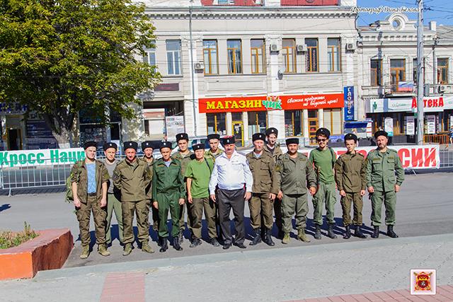 Участие крымских казаков во Всероссийском дне бега "Кросс нации"