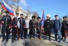  Казаки ХКО "Казачья Вольница" отметили 5-ю годовщину возвращения Крыма в Россию 