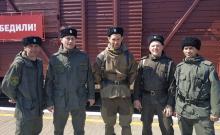 Черноморские казаки встретили легендарный «Поезд Победы»