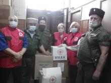 Сакские казаки совместно с  "Красным Крестом" развозили гуманитарную помощь 