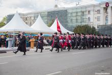  В Крыму парадный расчет казаков-черноморцев принял участие в Параде Победы