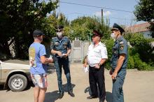 Казаки-черноморцы Джанкоя участвовали в совместном рейде по пожарной безопасности 