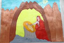 Ксения Песня. Рисунок «Рождение Иисуса Христа»