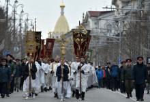 Казаки-черноморцы Севастополя приняли участие в Рождественском крестном ходе