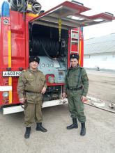 Джанкойские казаки приняли участие в пожарно-тактическом учении