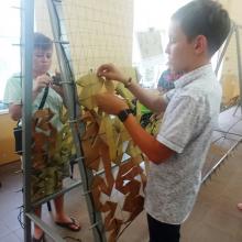Кадеты казачьего ВПК «Атаман» приняли участие в плетении маскировочных сетей