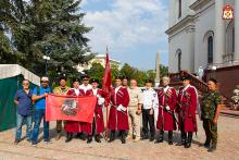 Черноморские казаки приняли участие во Всероссийском молебне о Победе и поклонились Георгию Победоносцу